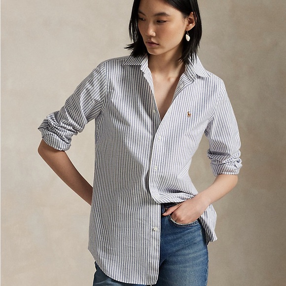 Ralph Lauren Tops - Ralph Lauren Blue Slim Fit Oxford Shirt
